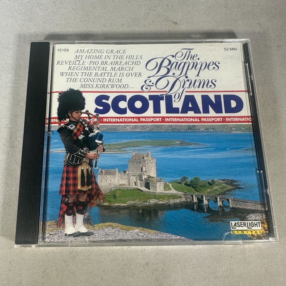 The Bagpipes & Drums Of Scotland CD Gordon Highlanders 1990 Laserlight Label